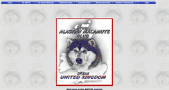 Desktop Screenshot of alaskanmalamute.org.uk